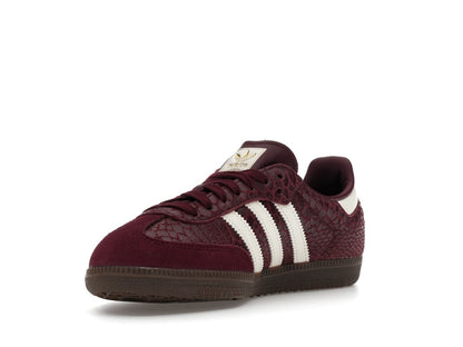 adidas Samba OG Snakeskin Maroon Cream White (Women's)