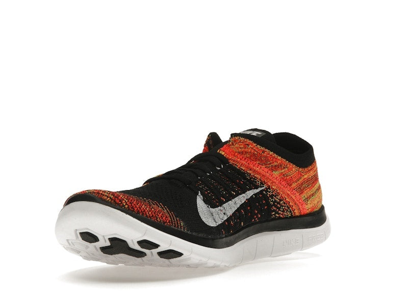 Nike Free Flyknit 4.0 Black Volt Bright Crimson