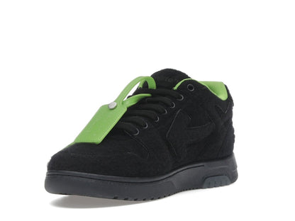OFF-WHITE Out Of Office "OOO" Low Tops Black Green Wool