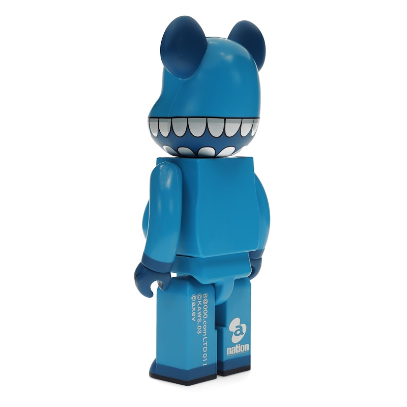 Bearbrick x a-nation KAWS Chompers 100% & 400% Set Blue