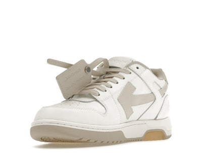 OFF-WHITE Out Of Office OOO Low Tops White Beige