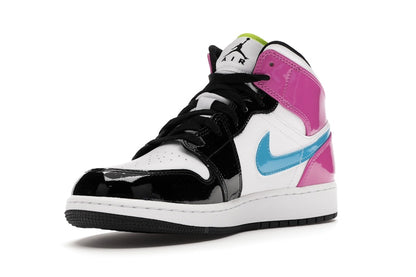 Jordan 1 Mid White Black Cyber Pink (GS)