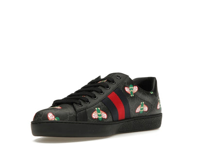 Gucci Ace Bee Print Black