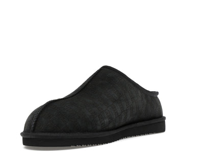 Kith Kithmas Monogram Shearling Slippers Black