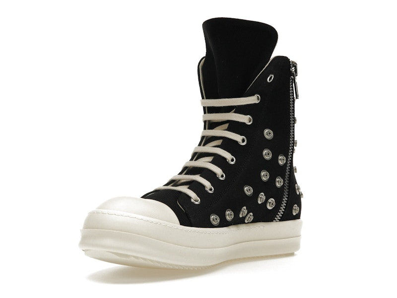 Rick Owens DRKSHDW Sneaks Studded Eyelets Black Milk