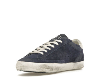 Golden Goose Super-Star Navy Suede White