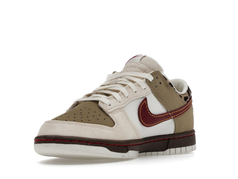 Nike Dunk Low Retro Khaki Team Red Pearl White (Women's)