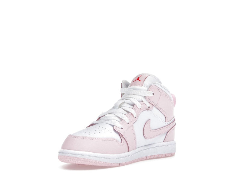 Jordan 1 Mid Pink Foam Fire Red White (PS)