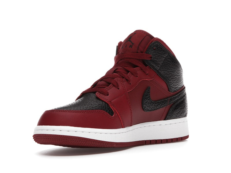 Jordan 1 Mid Team Red Black White (GS)