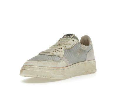 Autry Medalist Leather Low Grey White Super Vintage