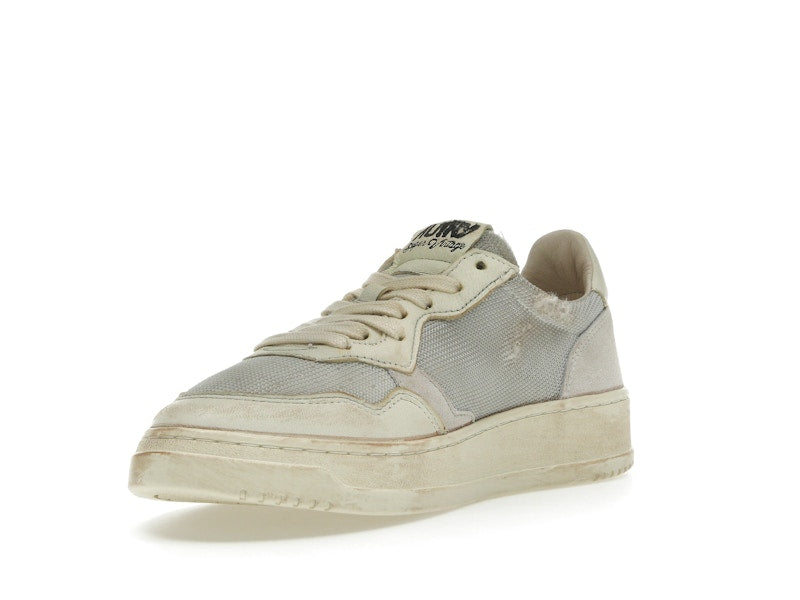 Autry Medalist Leather Low Grey White Super Vintage