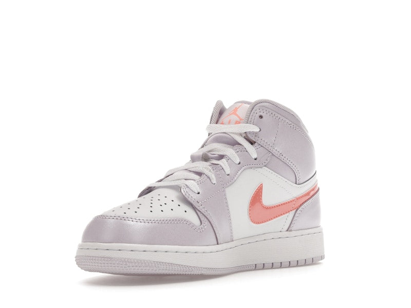 Jordan 1 Mid SE Barely Grape Iridescent Swoosh (GS)