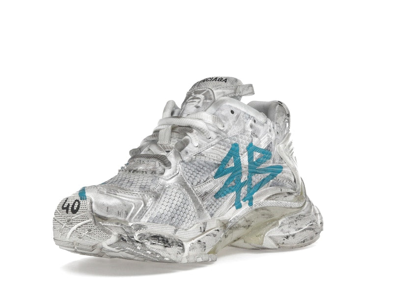 Balenciaga Runner Graffiti White Blue