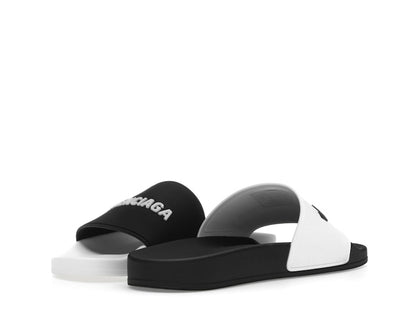 Balenciaga Pool Slides White Black (Women's)