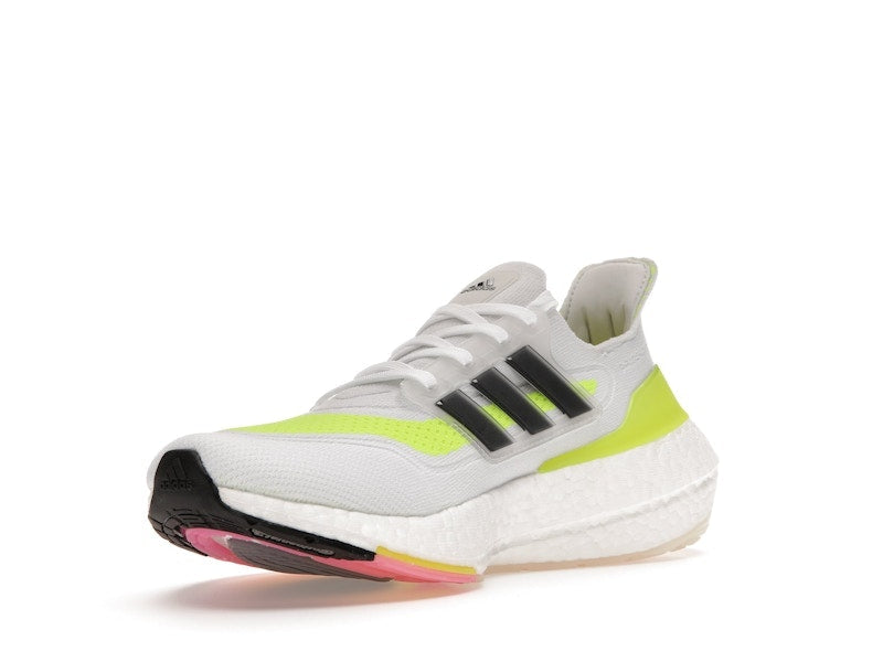 adidas Ultra Boost 21 White Solar Yellow