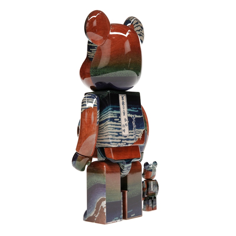 Bearbrick Katsushika Hokusai (Thirty-six Views of Tomitake, Fine Wind, Clear Morning) 100% & 400% Set