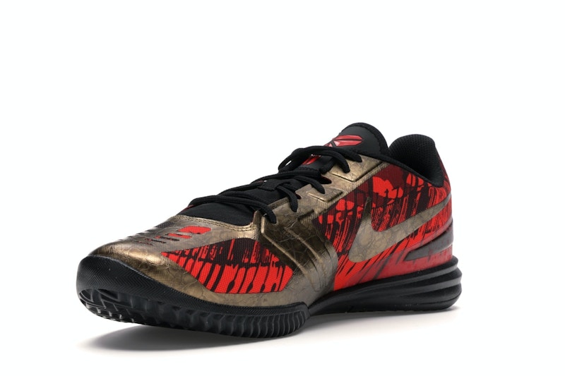 Nike KB Mentality Black Metallic Gold Chilling Red