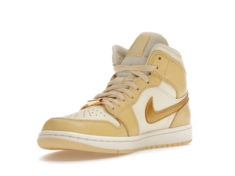 Jordan 1 Mid SE Pale Vanilla Metallic Gold (Women's)
