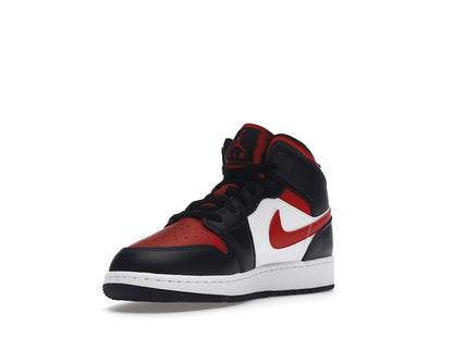 Air Jordan 1 Mid Black Fire Red (GS)