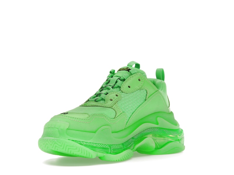 Balenciaga Triple S Soft Neon Green Clear Sole (Women's)