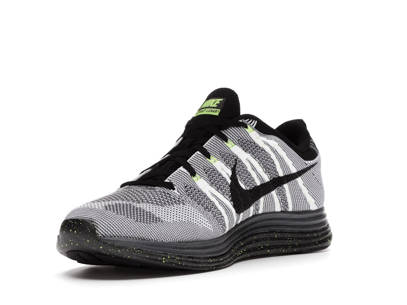 Nike Flyknit Lunar1+ White Black Volt