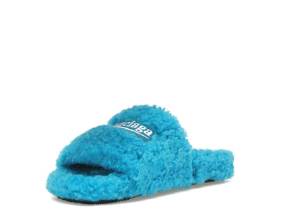 Balenciaga Furry Slide Sky Blue