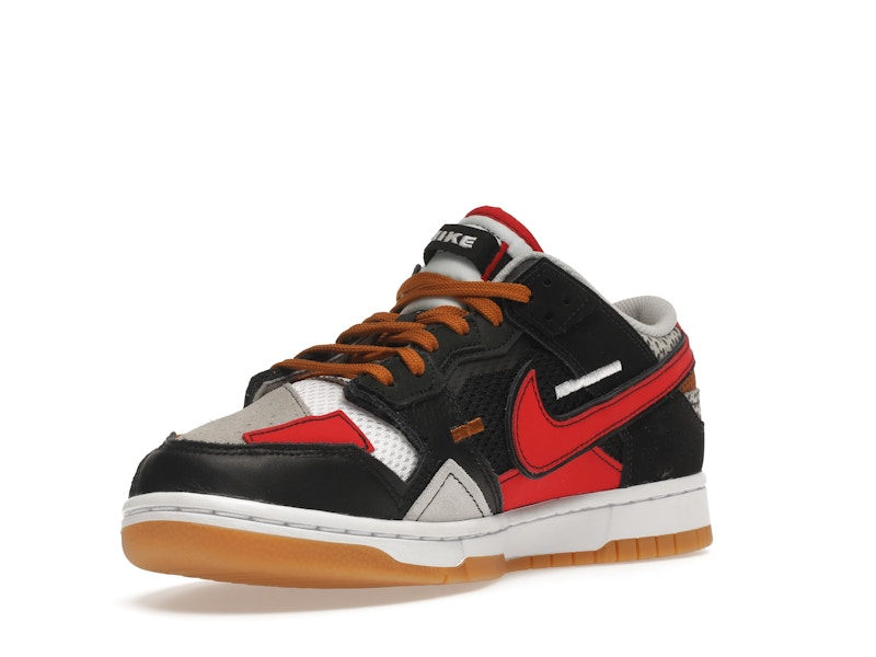 Nike Dunk Low Scrap Black Grey University Red