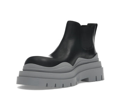 Bottega Veneta Tire Ankle Chelsea Boot Black Vapor