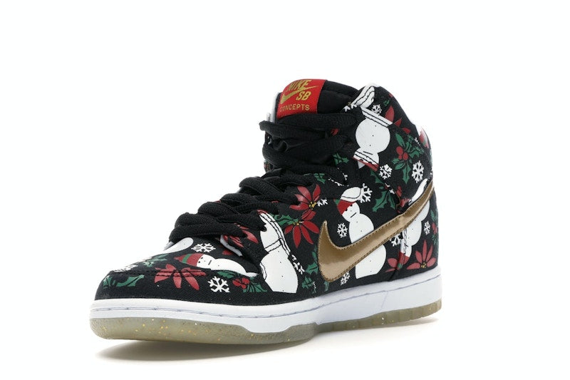 Nike SB Dunk High Concepts Ugly Christmas Sweater Black (Special Box)