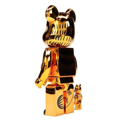 Bearbrick Garfield 100% & 400% Set Gold Chrome Ver.