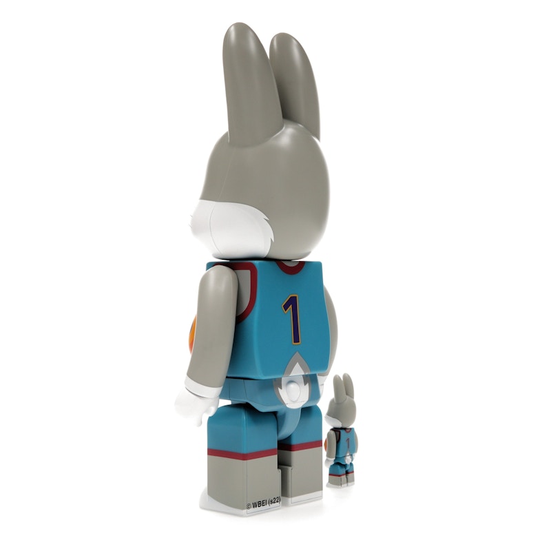 Bearbrick x Space Jam: A New Legacy Rabbrick Bugs Bunny 100% & 400% Set Grey