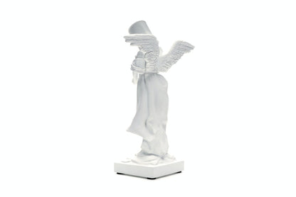 Banksy Bucket On Head Figure White