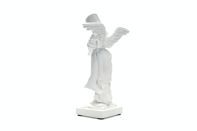 Banksy Bucket On Head Figure White