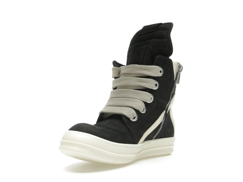 Rick Owens Geobasket Jumbo Lace High Black Milk