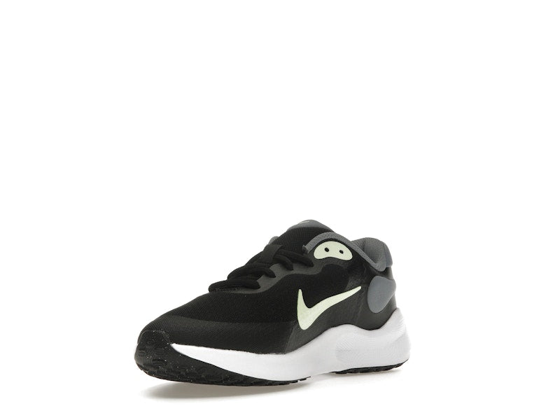 Nike Revolution 7 Black Smoke Grey White Barely Volt (GS)