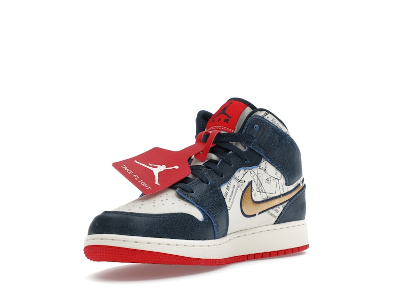 Jordan 1 Mid SE Take Flight Gold Swoosh (GS)