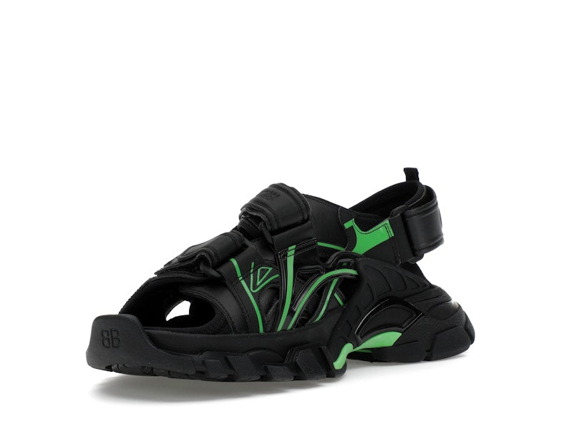 Balenciaga Track Sandal Black/Fluo Green