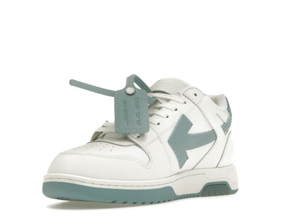 OFF-WHITE Out Of Office OOO Low Tops White Celadon