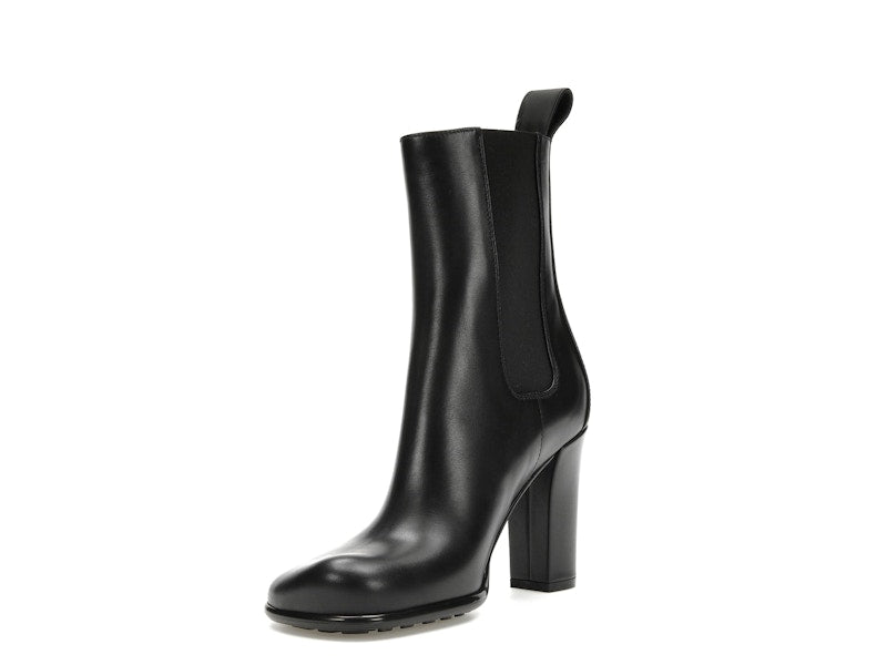 Bottega Veneta Storm Moulded Toe Leather Chelsea Boot Black (Women's)