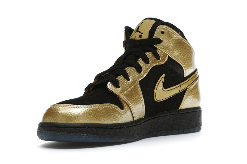 Jordan 1 Mid Metallic Gold Coin Black (GS)