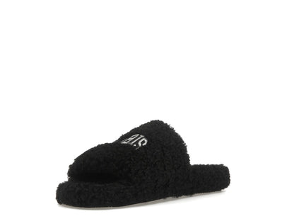 Balenciaga Paris Furry Slide Black (Women's)