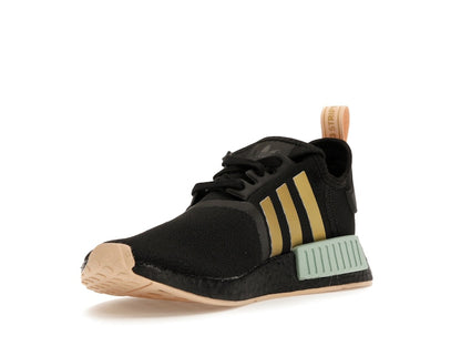 adidas NMD R1 Black Gold Metallic Halo Amber (Women's)