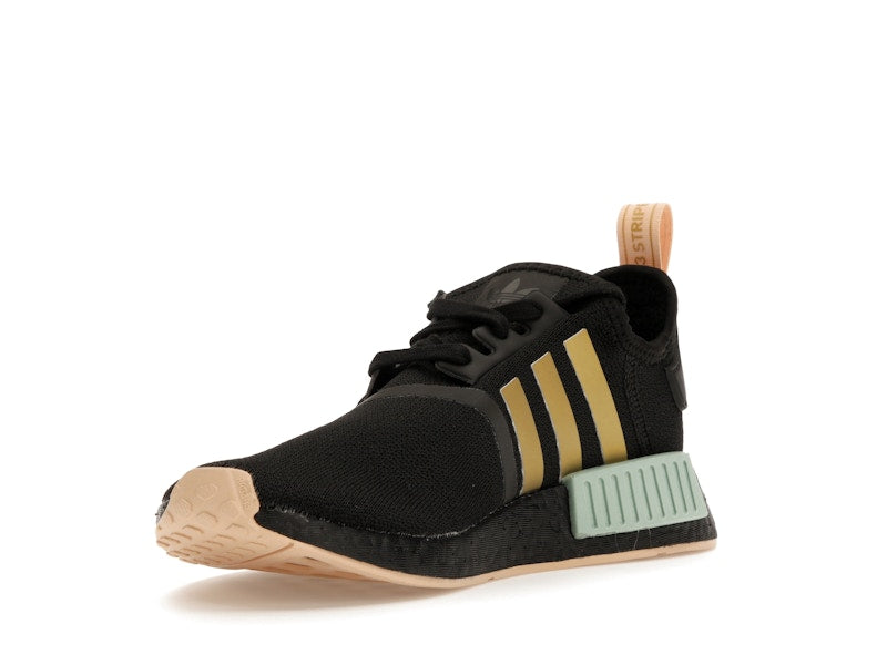 adidas NMD R1 Black Gold Metallic Halo Amber (Women's)