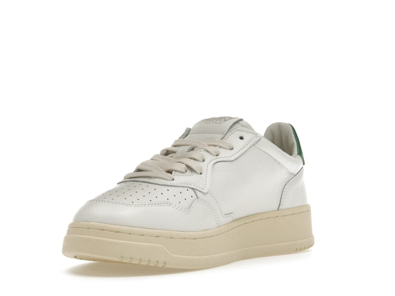 Autry Medalist Leather Low White Green