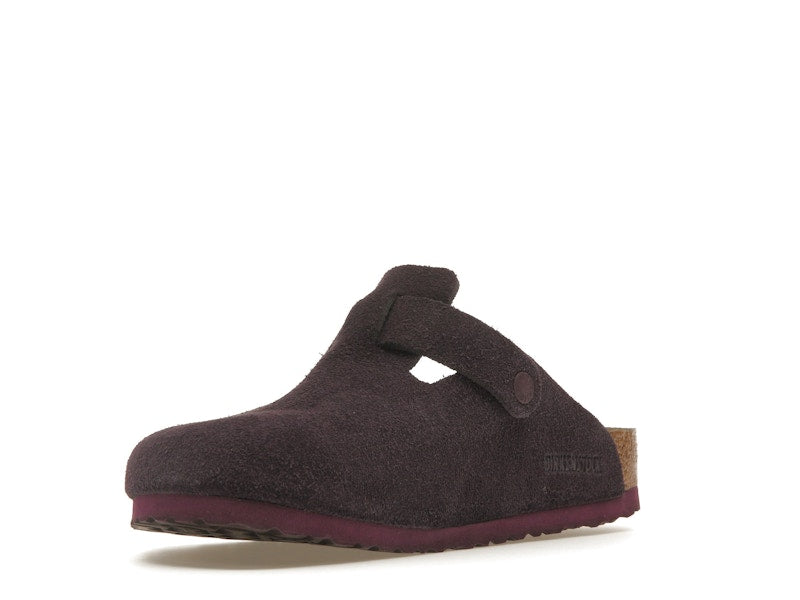 Birkenstock Boston Soft Footbed Suede Wine