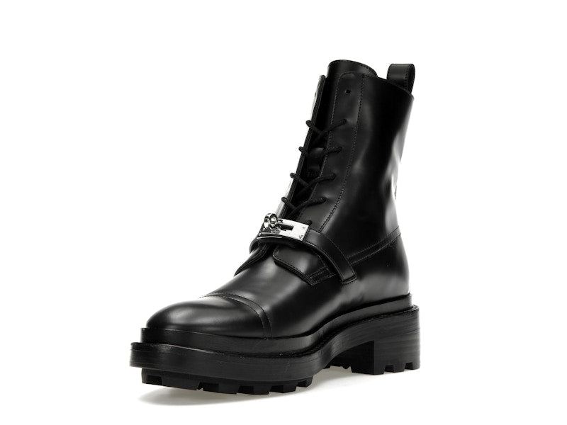 Hermes Funk Ankle Boot Noir Calfskin Leather