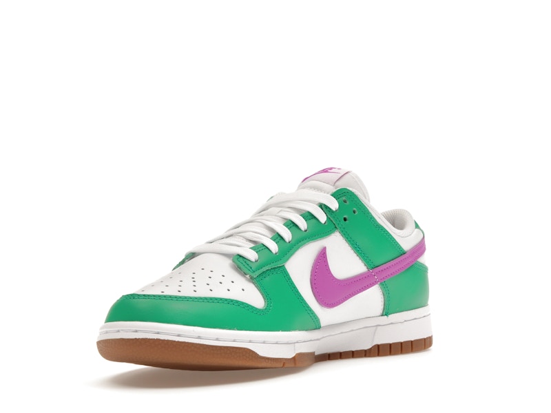 Nike Dunk Low White Stadium Green Fuchsia (Women's)
