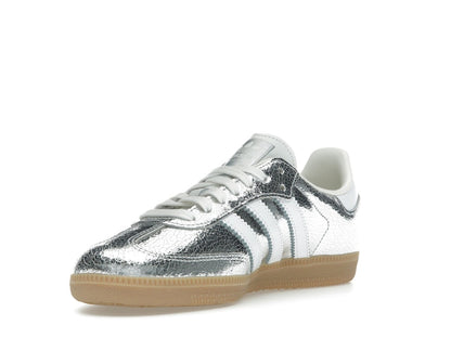 adidas Samba OG Silver Metallic Cracked Leather (Women's)