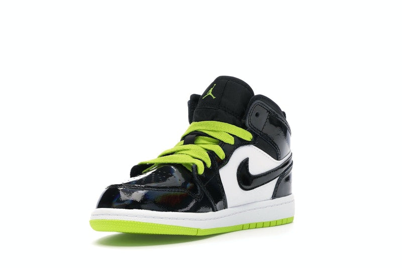 Jordan 1 Mid Black Cyber Mystic Green (PS)