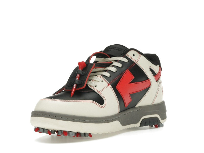 OFF-WHITE Out Of Office OOO Low Tops Golf Paris Hilinski Red Black